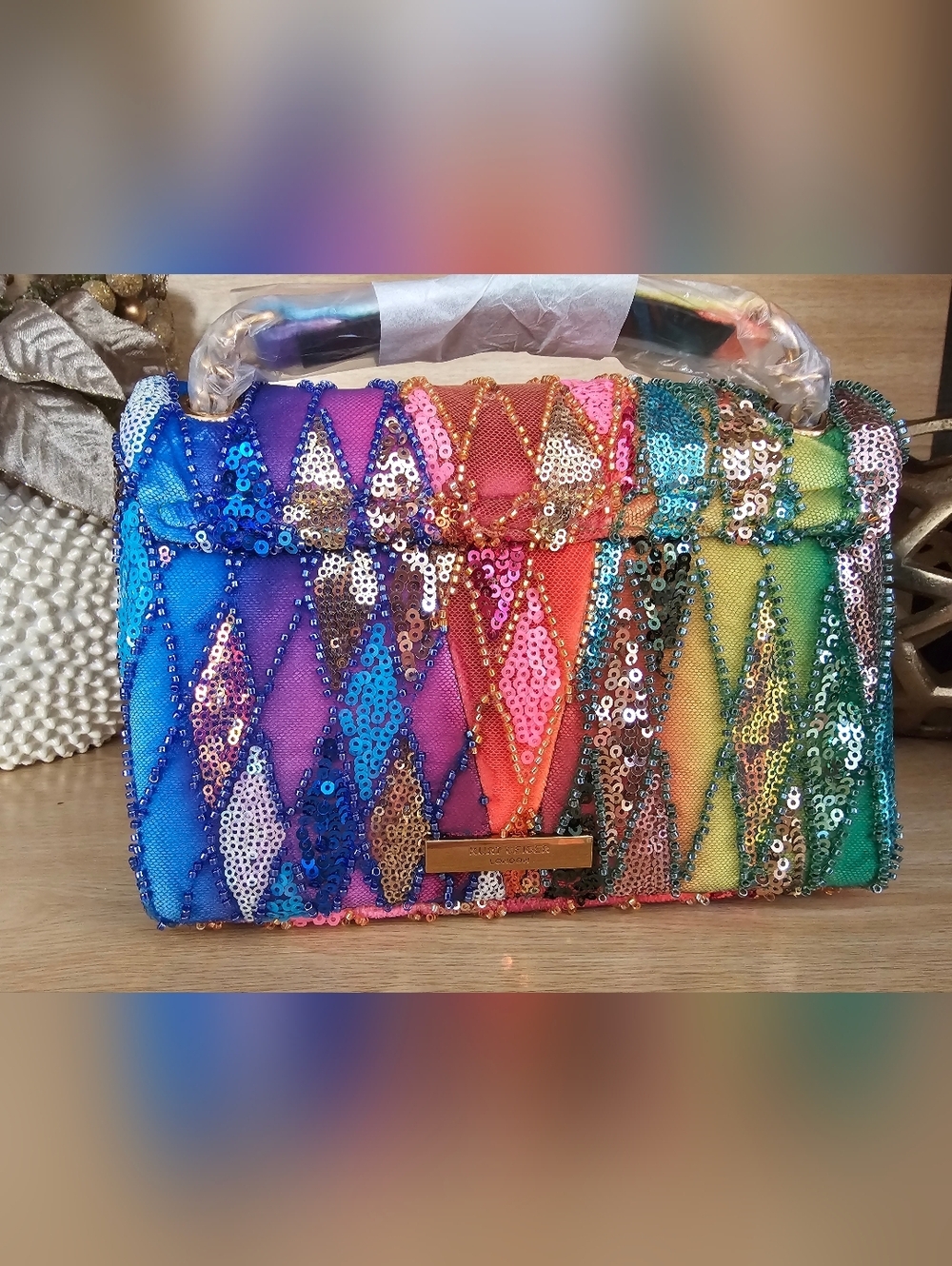 Kurt Geiger Medium Sequin Kesington Bag. - Picture 3 of 10